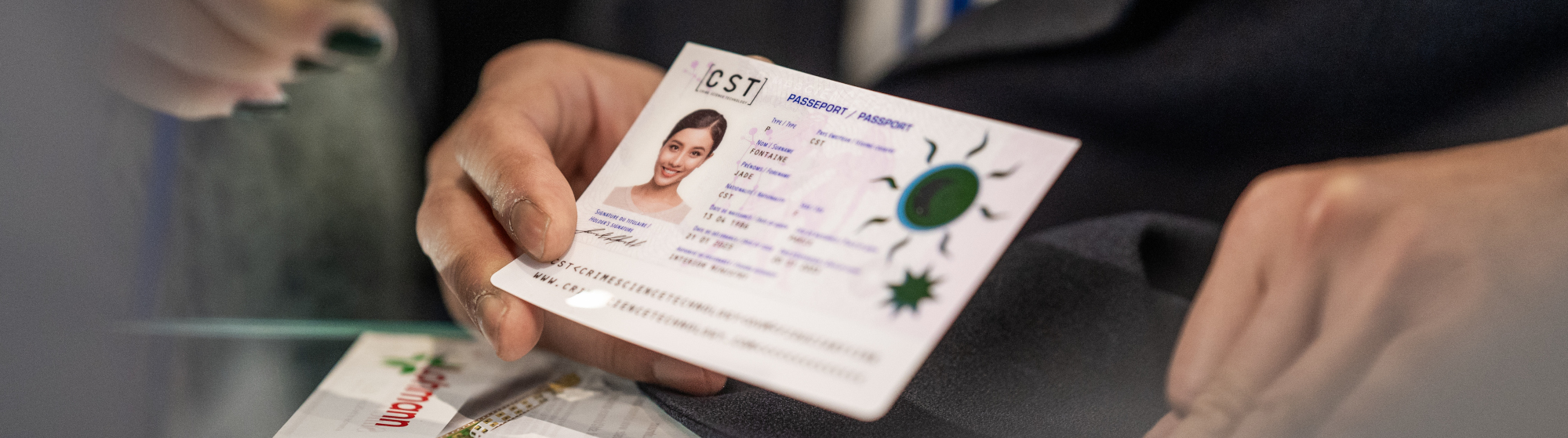 Digital passport verification during a demonstration at TRUSTECH.