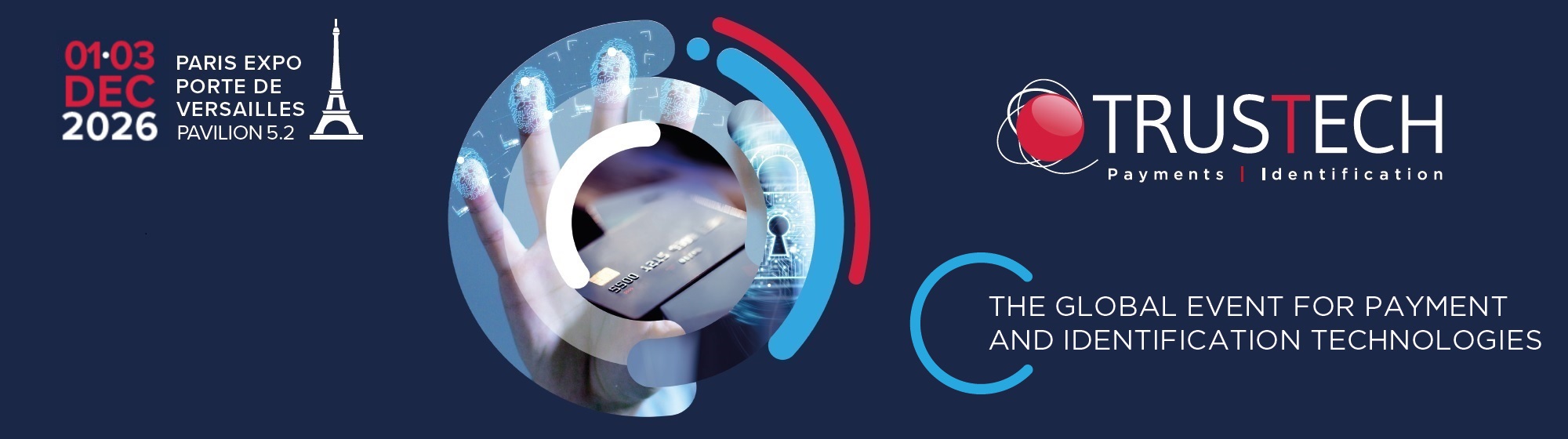 Official key visual for TRUSTECH with logo, baseline and dates for 2026