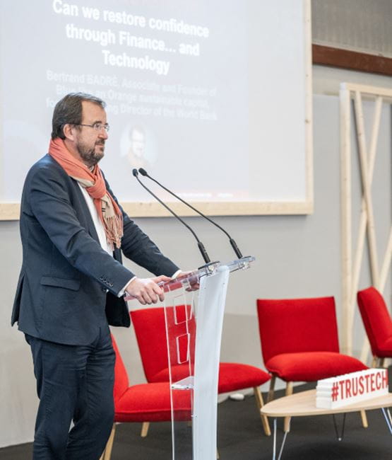 Conférence sur les paiements et la finance durant TRUSTECH 2023 par Bertrand BADRÉ de la Banque Mondiale