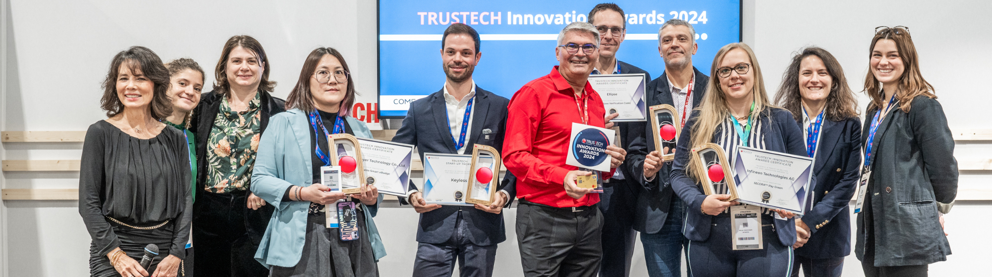 Vainqueurs des TRUSTECH Innovation Awards 2024 sur scène